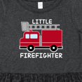 thumbnail image 4 of Inktastic Red Fire Little Firefighter White Text Girls Toddler Dress, 4 of 5
