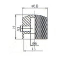 thumbnail image 2 of Perillas de Y Tono de Fijación de Tornillos de 4 Piezas con licencia de Gato con Sangría Ovalada de 1/4 '', 2 of 9