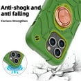 thumbnail image 6 of Dteck for iPhone 15 Pro Case with Screen Protector (2 Packs), Military Grade Drop Protection Shockproof Protective Phone Case with Rotating Ring Stand for iPhone 15 Pro,Green+Gold, 6 of 6