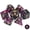Black & Purple, variant on 7pcs Polyhedral Galaxy Style DND Dice, for Dungeons and Dragons,RPG,Role Playing Table Game, Blue&White