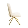 thumbnail image 6 of Aukfa Velvet Dining Chairs Set of 2, 360° Swivel Upholstered Accent Chairs for Bedroom/Living Room,Beige, 6 of 8