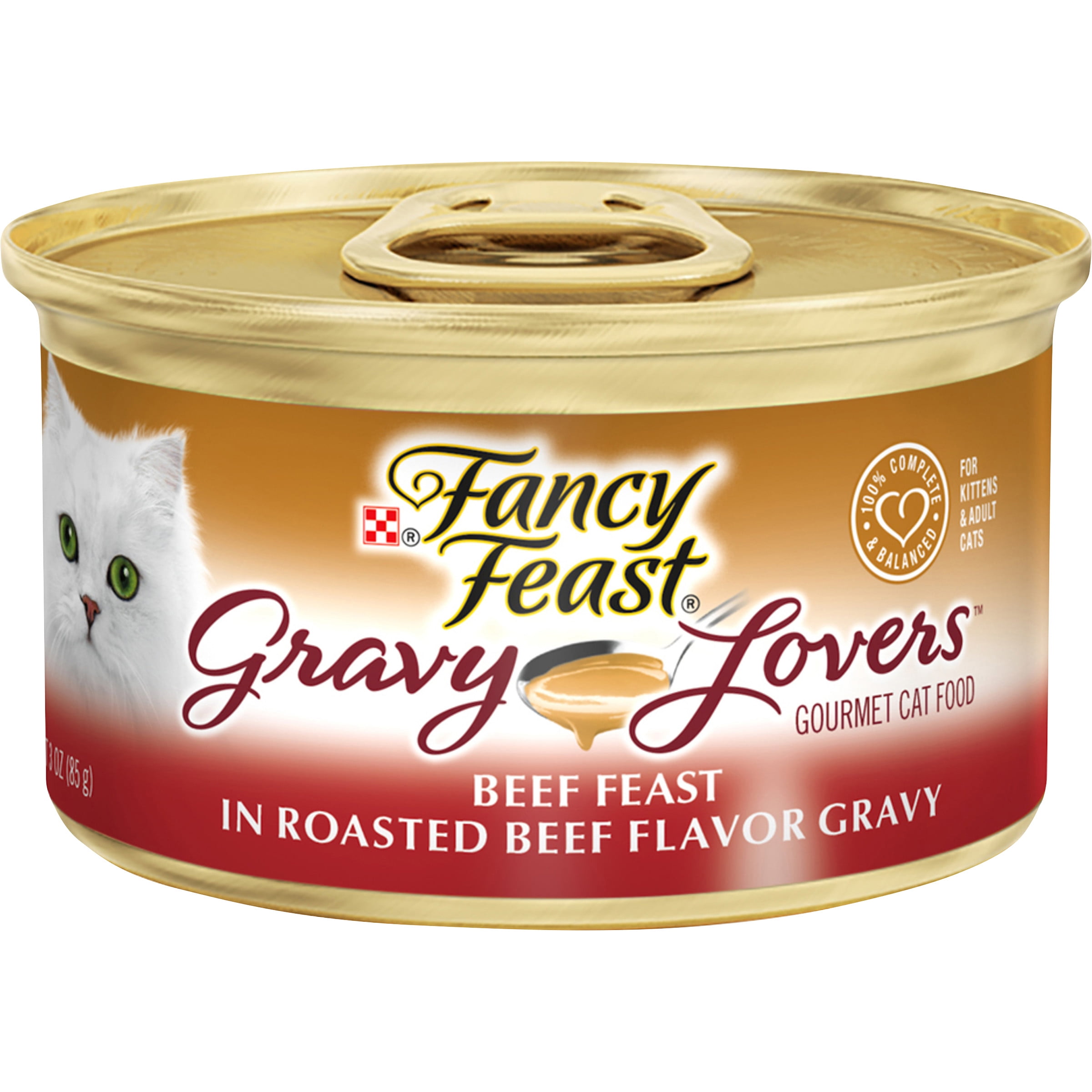 Fancy Feast Gravy Lovers Beef Wet Cat Food, 3 oz Can