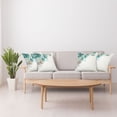 thumbnail image 4 of Ambesonne Retro Throw Pillow Cover 4 Pack, Flowers Buds Leaf, 24", Teal Pale Green, 4 of 5
