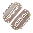 thumbnail image 4 of Unique Bargains 20 Pcs U Shape Snap Hair Extension Clips for Hair Extension Light Brown, 4 of 5