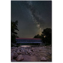 Trademark Fine Art "Swift River Night" Canvas Art by Michael Blanchette Photography