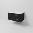 thumbnail image 6 of Castor 36 in W Black Single Bath Vanity and White Quartz Top, 6 of 11