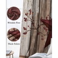 thumbnail image 6 of Red Texas Star Vintage Blackout Curtains 54 Inch Length 2 Panels Set for Living Room Bedroom, Farmhouse Berry Brown Wooden Room Darkening Window Curtains Thermal Insulated Black Out Curtain 52"x54", 6 of 8