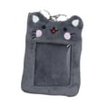 thumbnail image 1 of Portatarjetas de fotos de peluche, lindo portatarjetas de identificación, funda protectora para fotos con dibujos de animales Gris, 1 of 7