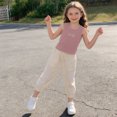 thumbnail image 4 of Eltusu Girls Cotton Tanks Tops, Crewneck Summer Casual Soft Sleeveless T-Shirts Pink Size 12-18 Months, 4 of 5