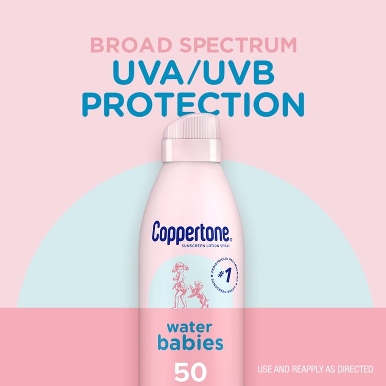 Coppertone WaterBabies Sunscreen Spray SPF 50, Twin Pack 6 oz photo 3