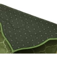 thumbnail image 4 of Muslim Prayer Rug Gold Rimmed Soft Thick Flannel Prayer Carpet Mat 25.5x45 Inch One of Three Random Patterns, Pea Green, 4 of 7