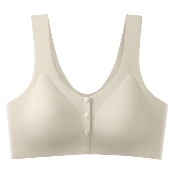 Clothing Push Up Bras for Women Women's Large Ice Silk Front Open Button Bra Traceless Pregnant Women's Breastfeeding Vest Gathered Anti Drop Bra Plus Size Lace Bras Underwire Brassiere Everyday Bras