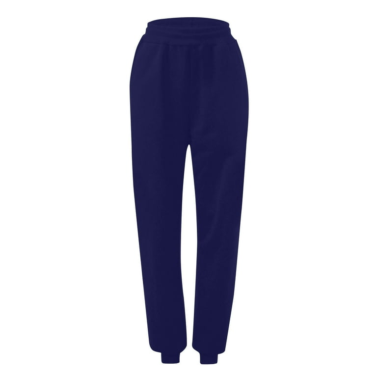 TMOYZQ Womens High Waisted Baggy Sweatpants Fleece Jogger Pants Trendy Lounge Yoga Pants Lightweight Comfy Sweat Pants Trousers with Pockets for Yoga Workout Running Walmart