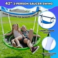 thumbnail image 5 of Sportspower Outdoor Rosemead Metal Swing Set for Kids Ages 3-8 with Roman Glider & Saucer, 6.5ft Slide & Bonus Anchor Kit, 6ft Steel Frame, 5 of 11