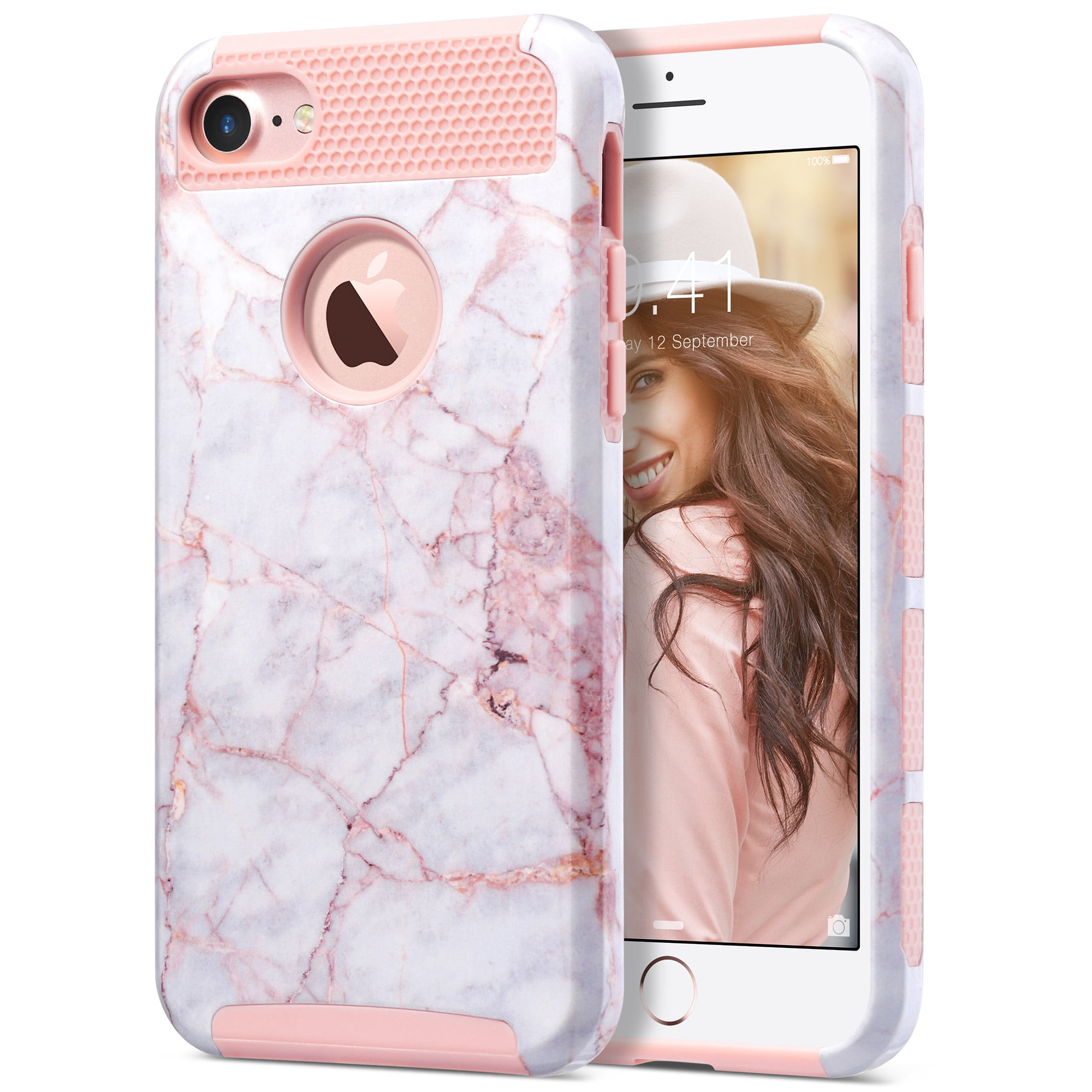 Stylish Dual Layer iPhone Case with Cracked Marble Zambia Ubuy