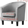thumbnail image 3 of AIGIA Stretch Club Armchair Slipcover 1 Piece Barrel Tub Sofa Cover Furniture Protector Jacquard Couch Cover, 3 of 9