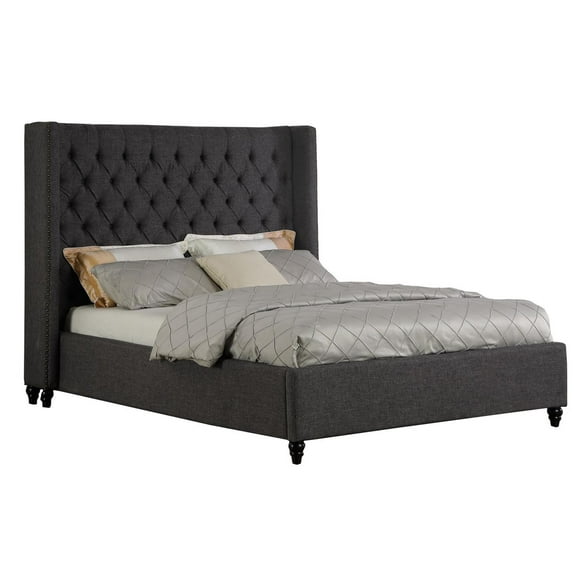 Olivia Queen Platform Bed, Grey
