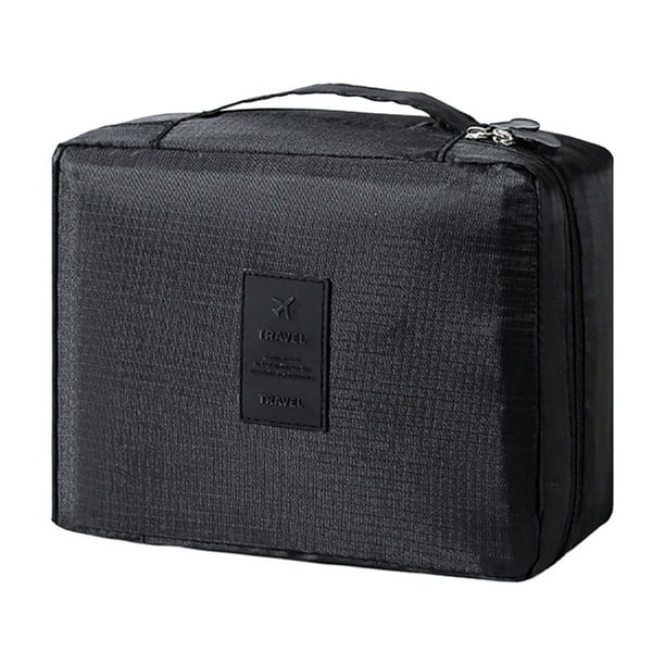 Neceser organizador de maquillaje, estuche de aseo impermeable con asa, bolsa de viaje portátil para cosméticos, artículos de aseo, cuidado personal, hogar, baño, uso al aire libre.
