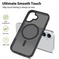thumbnail image 2 of Decase Skin-Feel Anti-Scratch PC+TPU Case for iPhone 16,Compatible with Mag-Safe,Translucent Matte Drop Proof Phone Case,Rugged Back Cover for iPhone 16 Case,Black, 2 of 6