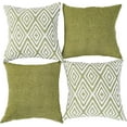 thumbnail image 4 of SUSIELADY Throw Pillow Covers Set of 4, 18"x18" Linen Decorative Square Couch Sofa Cushions, Accent Home Decor, Living Room, Bedroom, Chair, Green, 4 of 7
