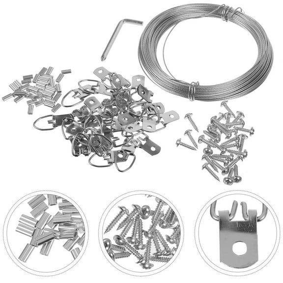 STRANDCHIC 1 Set Picture Frame Hanger D Ring Alloy for Hanging Photos School