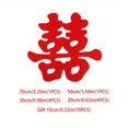 thumbnail image 3 of 20pcs Chinese Style Xi Character Non-woven Stickers - Perfect for Decorating Your Wedding Room, Door, and Window!, 3 of 5