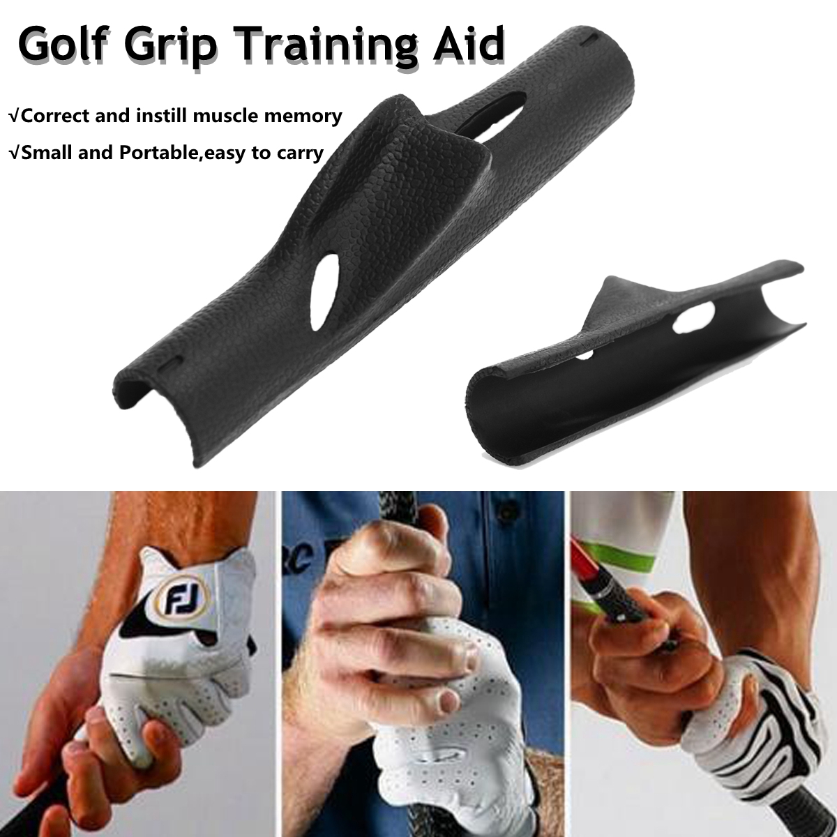 15CM Golf Grip Training Practice Aid/Fits Any Club/Improve Grip & Hit