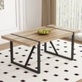 thumbnail image 4 of StnTalk 71" Large Dining Table for 6-8, Industrial Wood Grain Kitchen Table with Thick Tabletop and Metal Frame for Dining Room, 4 of 5