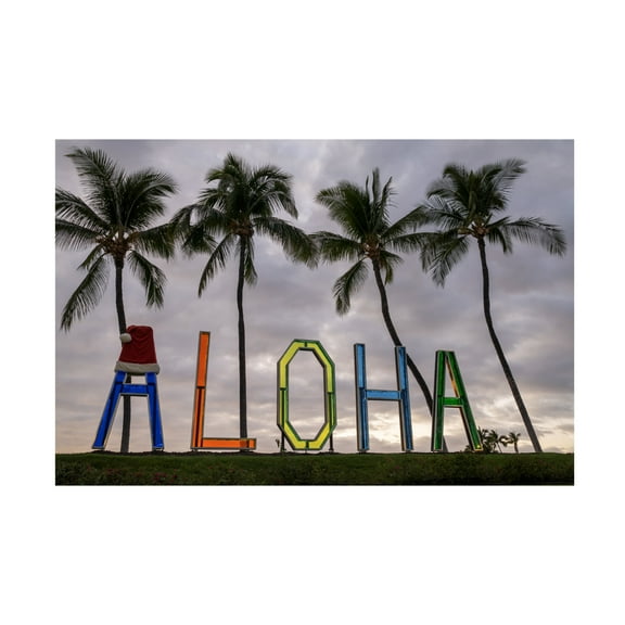 Canvas Wall Art - Dennis Frates 'Aloha' Wall Art for Living Room, Bedroom, or Office Décor by Trademark Fine Art - 19 x 12 Inches