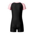 thumbnail image 2 of YiZYiF Kids Girls One-piece Swimsuit Swimwear Short Sleeve Zipper Rashguard Swimming Suit Pink 6, 2 of 5