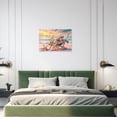 thumbnail image 4 of ZHONGYUTONG Turtle Wall Art for Bathroom Ocean Animal Canvas Sea Theme Pictures Coastal Beach Painting for Toilet Decor Framed (16.00" x 24.00"), 4 of 5