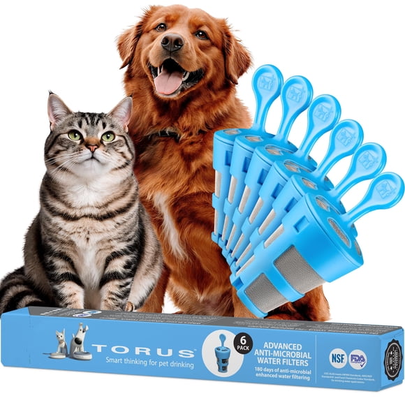 Filtro de Agua para Mascotas Paquete de 6 Torus Avanzado con Carbón Activado