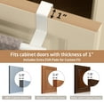 thumbnail image 6 of KES Over Cabinet Door Towel Bar Fit 1" Thick (2 Pack), Kitchen Towel Holder, Kitchen Towel Rack, Cabinet Towel Holder White, 6 of 10