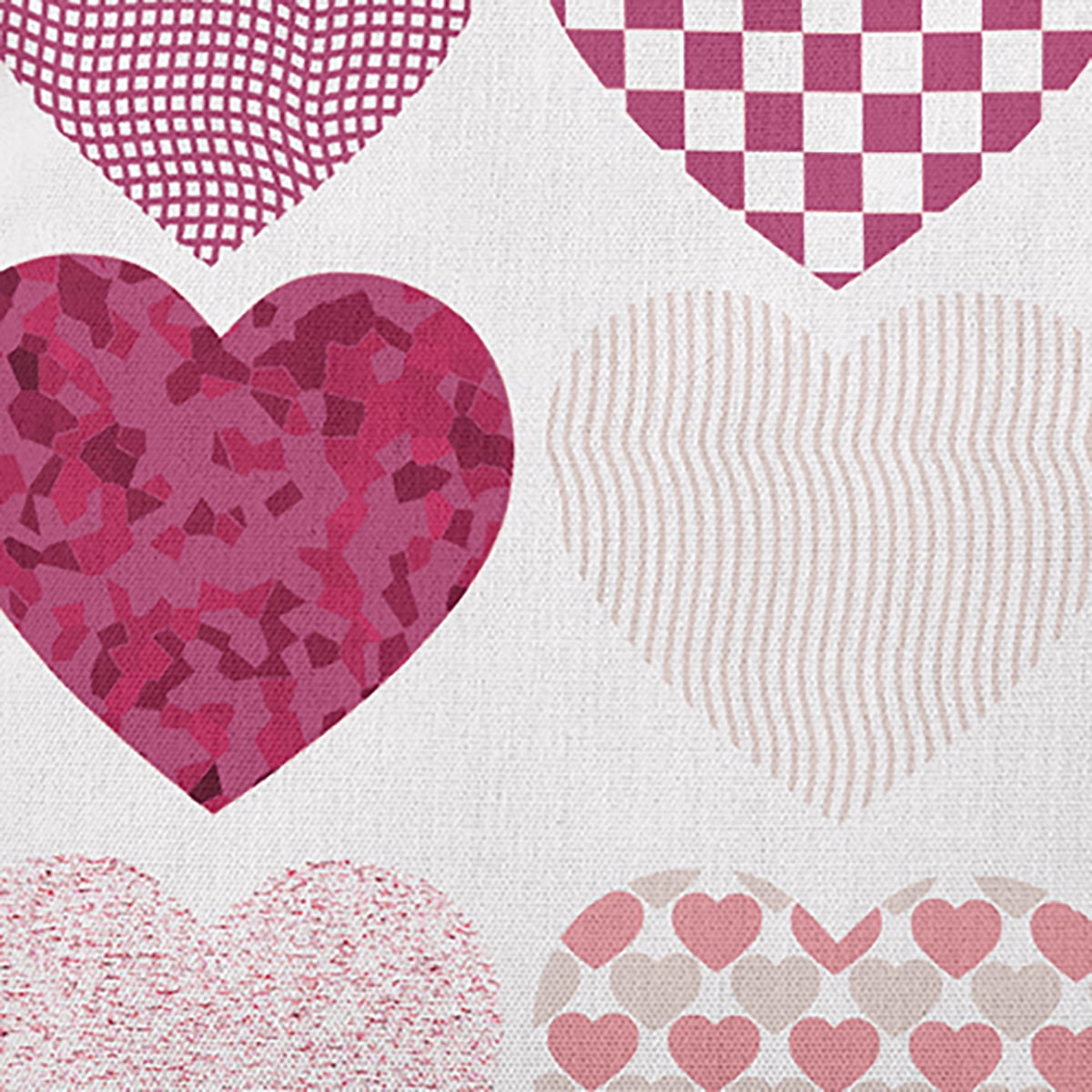 18" x 18" Simply Daisy Patterned Hearts Polyester Accent Pillow, Pink Qty 1
