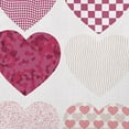 thumbnail image 2 of 20" x 20" Simply Daisy Patterned Hearts Polyester Indoor/Outdoor Pillow, Pink Qty 1, 2 of 3
