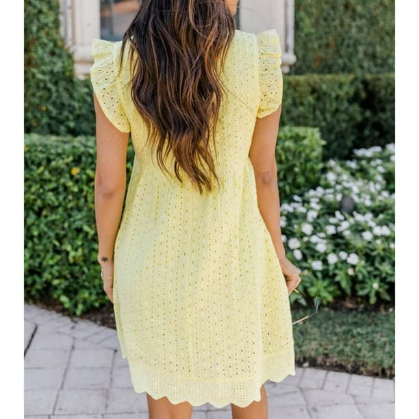 Yellow dress hotsell cotton on