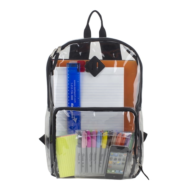Eastsport Unisex Multi-Purpose Clear Backpack with Front  display picture 1