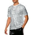 thumbnail image 4 of INSPIRE CHIC T Shirt for Men's Short Sleeve Round Neck Regular Fit Party Club Sparkly Disco Tee Top M Silver, 4 of 4