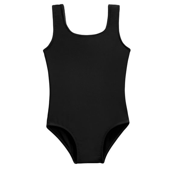 Girls Recycled Nylon UPF 50  One Piece Swimsuit | Black
