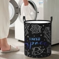 thumbnail image 5 of XMXT Collapsible Laundry Basket, Space Funny Line Illustration Waterproof Laundry Hampers Storage Baskets Dirty Clothes Hamper, 40L, 5 of 8