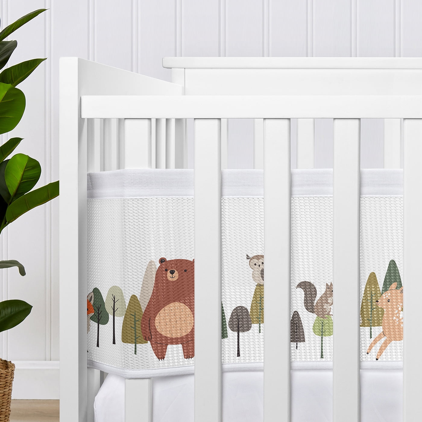 Sweet Jojo Designs + BreathableBaby Woodland Animal Pals Boy, Girl, Unisex/Gender Neutral Breathable Mesh Crib Liner