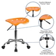 thumbnail image 3 of Scranton & Co Tabouret de Bar Réglable Orange, 3 of 7