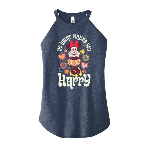 Disney - Mickey & Friends - Minnie Mouse - Do What Makes You Happy - Juniors High Neck Tank Top