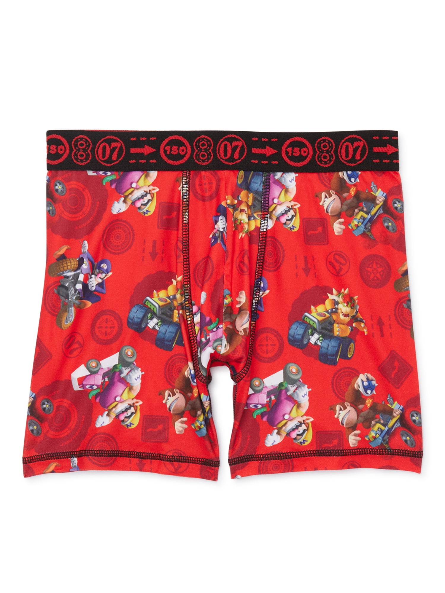 Nintendo Mario Kart Boys Boxer Brief Underwear, 4-Pack, Sizes 4-14