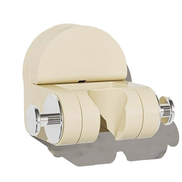 Billuyoard Instalación de estante de ducha con ventosa de vacío ajustable en ángulo y altura de desmontaje sin costuras ABS Accesorios de baño leche blanca
