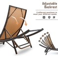 thumbnail image 6 of ALAULM Patio Chaise Lounge Sets Outdoor Rattan Adjustable Back 3 Pieces Cushioned Patio Folding Chaise Lounge with Folding Table, 6 of 8
