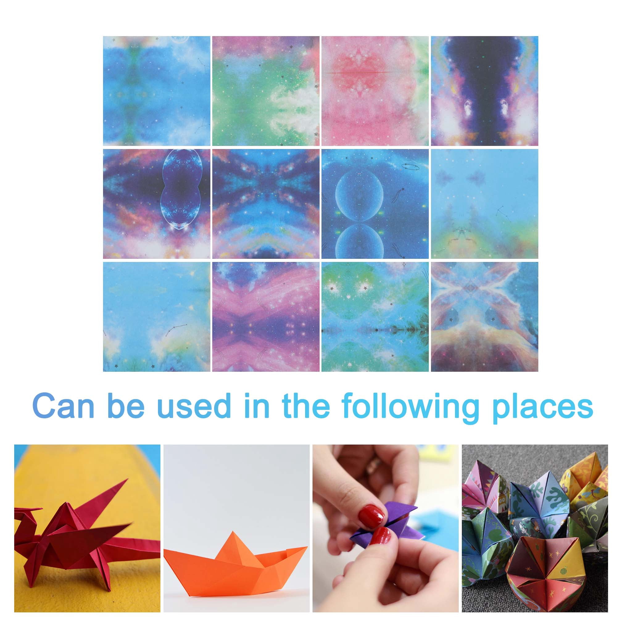 Unique Bargains 180Pcs Double-Sided Origami Paper for DIY Arts Green