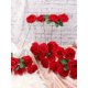 thumbnail image 1 of 25Pcs Red Artificial Roses With Stems, Red Rose Fake Flower Wedding Bouquet Real Touch PE Roses Artificial Flower Stems For Bride DIY Bouquet Wedding, 1 of 5