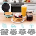 thumbnail image 2 of Nostalgia MWF5AQ MyMini Personal Electric Waffle Maker, Aqua, 2 of 8