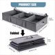 thumbnail image 3 of Caja de Almacenamiento Debajo de la Cama de 50 Litros con Tapa, Caja de Almacenamiento Plegable de con Laterales/Fondo Resistentes y Divisores Ajustables de PVC, 3 of 5